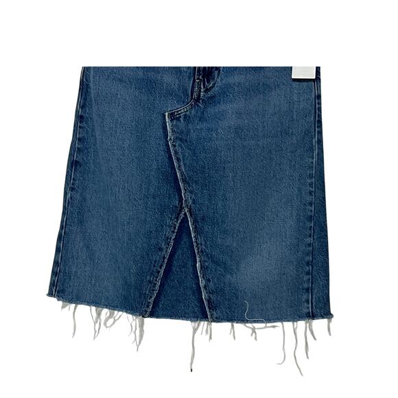 FRAME DENIM WOMENS SIZE 24 DECONSTRUCTED JEAN SKIRT BLUE NEW - Picture 7 of 12